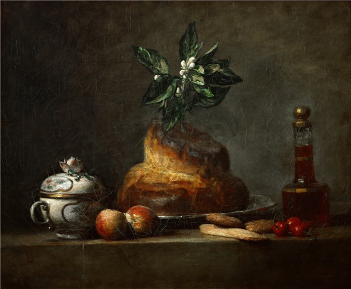 让-西蒙·夏尔丹（Jean-Siméon Chardin）油画高清作品19-蛋糕油画
