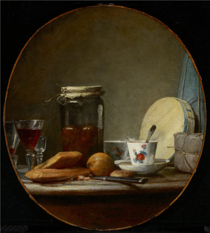 让-西蒙·夏尔丹（Jean-Siméon Chardin）油画高清作品8-《杏仁罐》
