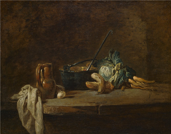 让-西蒙·夏尔丹（Jean-Siméon Chardin）油画高清作品12- 蔬菜汤