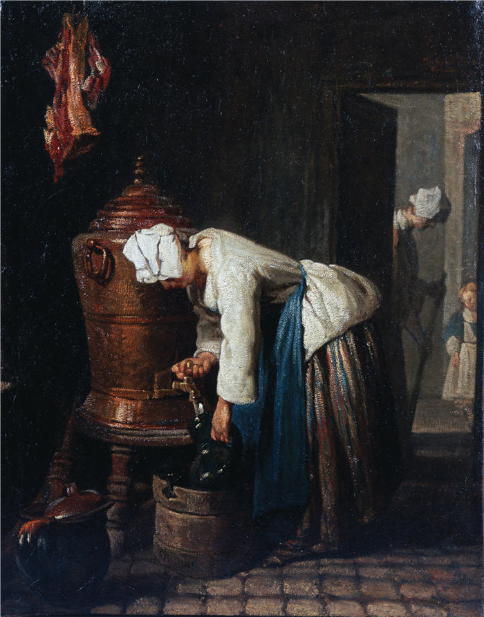 让-西蒙·夏尔丹（Jean-Siméon Chardin）油画高清作品6-水瓮油画