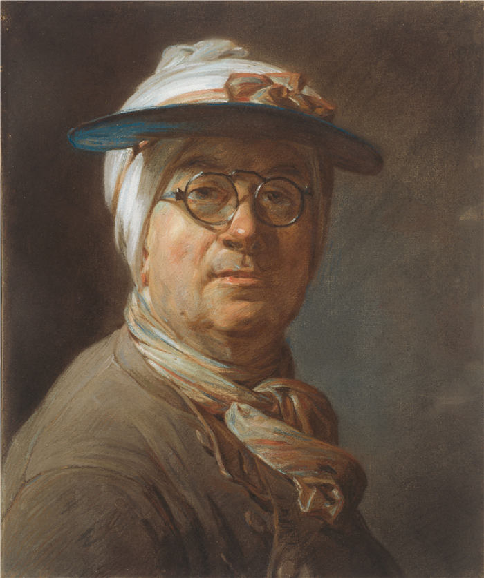 让-西蒙·夏尔丹（Jean-Siméon Chardin）油画高清作品5-自画像