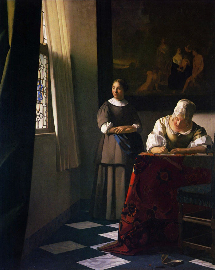 约翰内斯·维米尔（Johannes Vermeer）高清油画-信