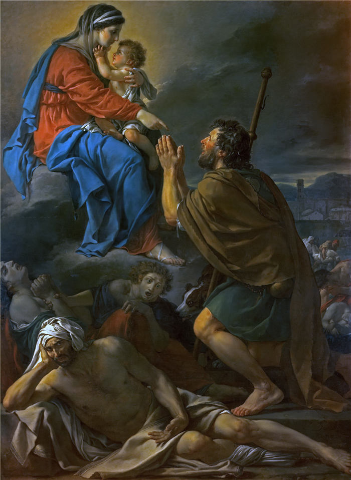 雅克·路易·大卫（ Jacques-Louis David）高清作品 (10)《圣罗向圣母祈祷瘟疫结束》