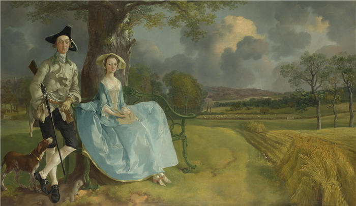 托马斯·庚斯博罗(Thomas Gainsborough)高清作品 012 -Andrews先生和夫人