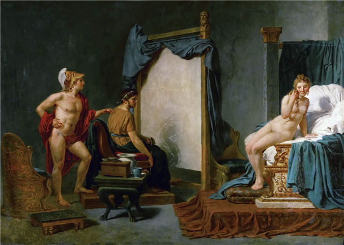 雅克·路易·大卫（ Jacques-Louis David）高清作品 (53)《阿佩勒斯在亚历山大大帝面前画坎帕斯佩》