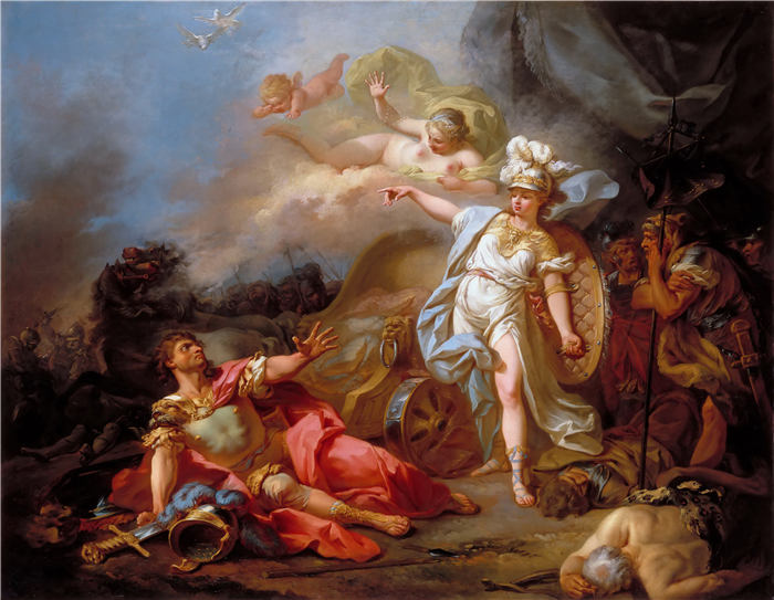 雅克·路易·大卫（ Jacques-Louis David）高清作品 (31)《the combat of mars and minerva》
