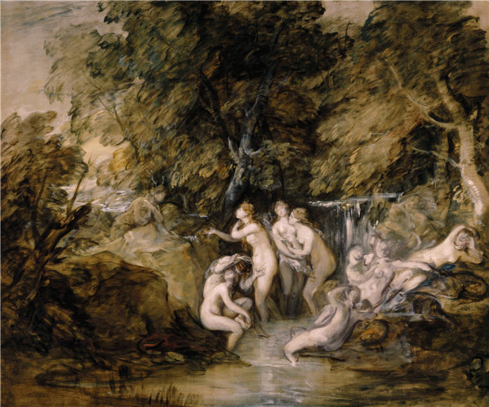 托马斯·庚斯博罗(Thomas Gainsborough)高清作品 054 -黛安娜和阿克泰翁