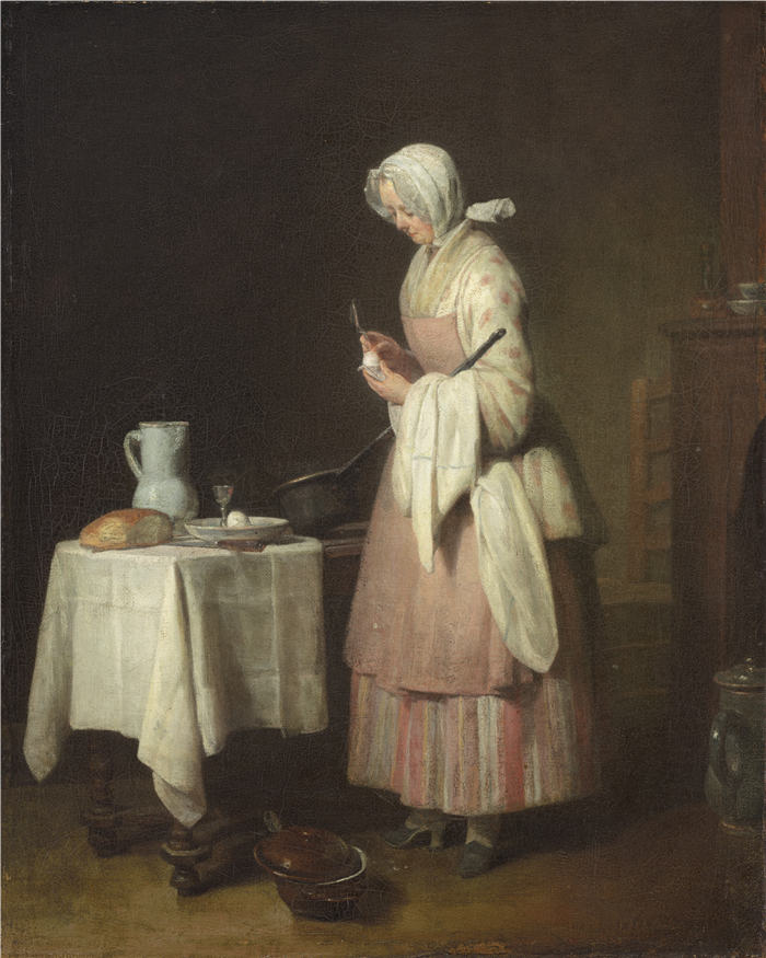 让-西蒙·夏尔丹（Jean-Siméon Chardin）油画高清作品（65 ）-细心的护士