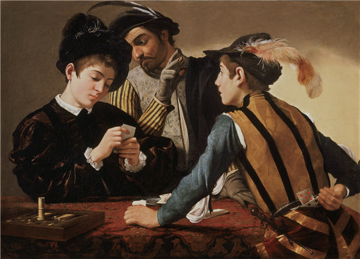 卡拉瓦乔（Caravaggio，意大利画家）-Cardsharps (c.1597)