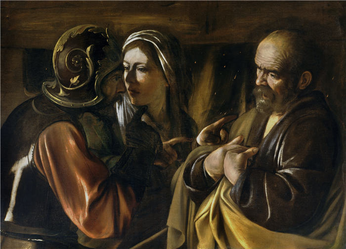 卡拉瓦乔（Caravaggio，意大利画家）-Caravaggio,The Denial of Saint Peter