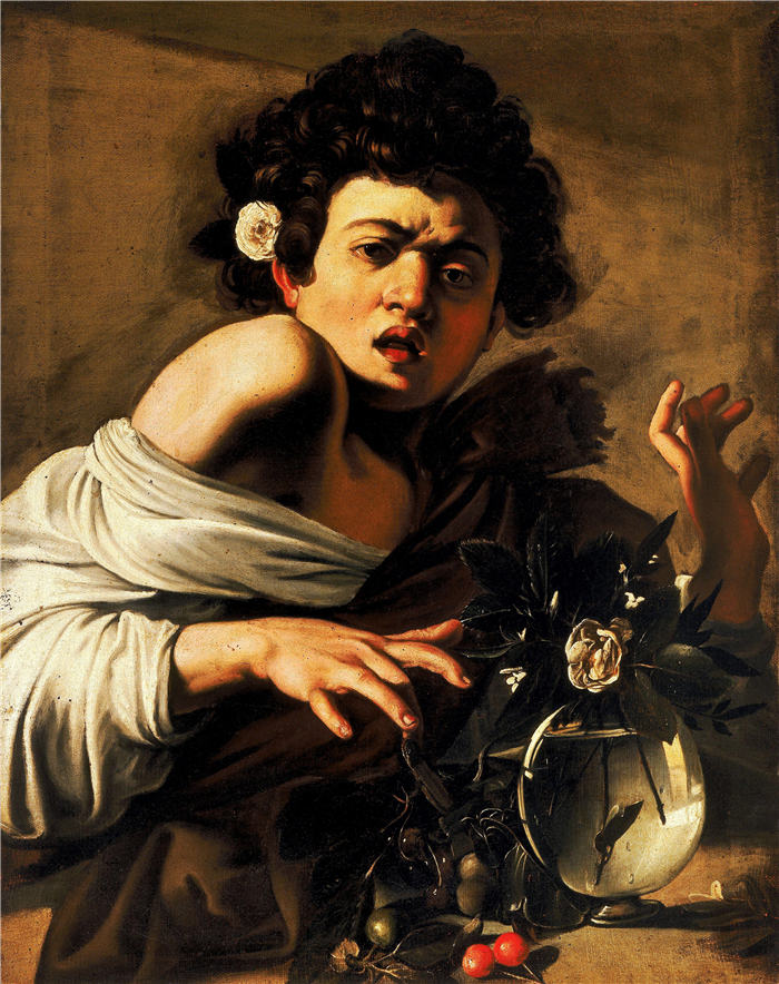 卡拉瓦乔（Caravaggio，意大利画家）-Boy_Bitten_by_a_Lizard-Caravaggio_