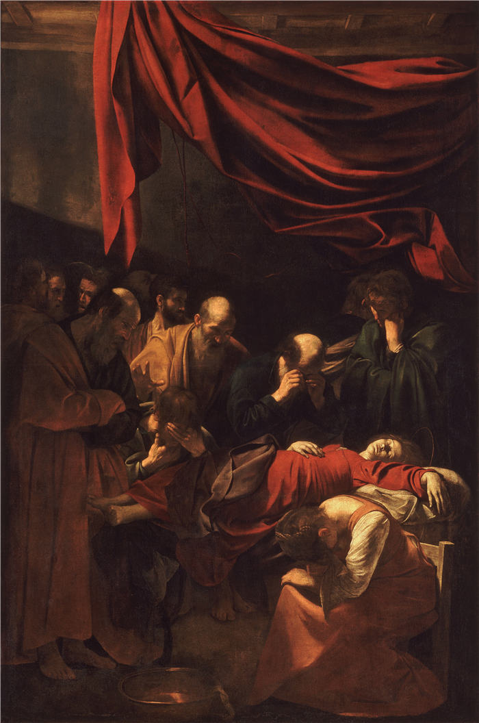 卡拉瓦乔(Caravaggio,意大利画家)-Death_of_the_Virgin-Caravaggio_(1606)