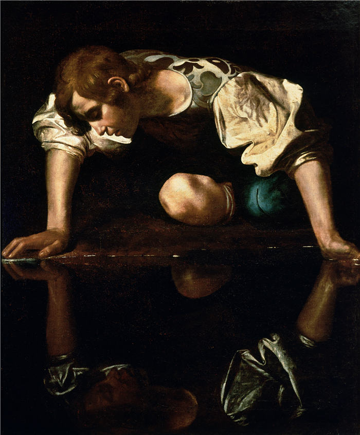 卡拉瓦乔（Caravaggio，意大利画家）-Narcissus-Caravaggio_(1594-96)_edited