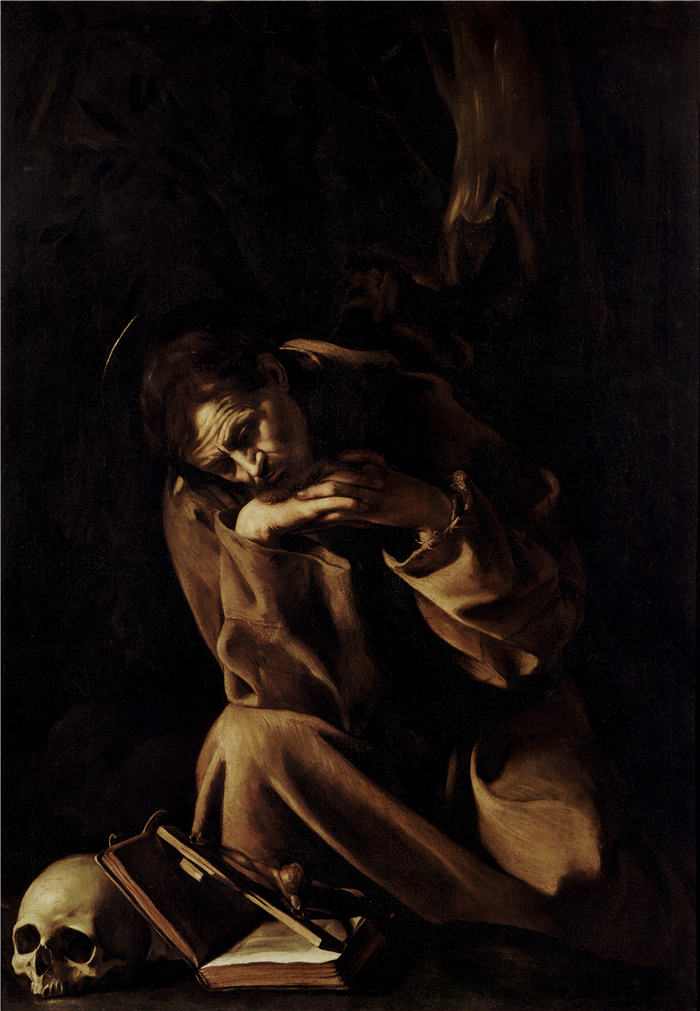 卡拉瓦乔（Caravaggio，意大利画家）-Saint Francis in Meditation 