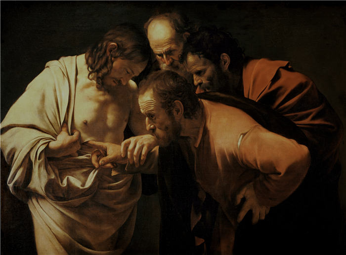 卡拉瓦乔（Caravaggio，意大利画家）-The Denial of Saint Peter (1601-2)