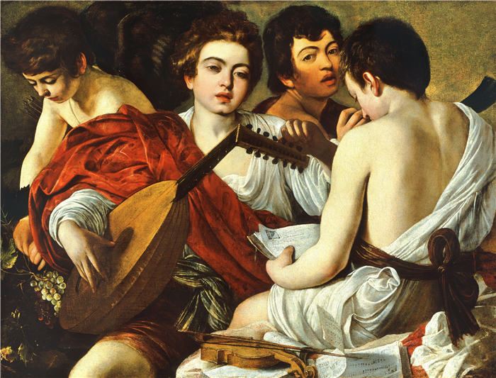 卡拉瓦乔（Caravaggio，意大利画家）-The_Musicians-Caravaggio_(c.1595)