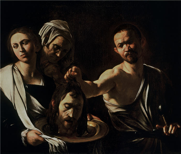 卡拉瓦乔（Caravaggio，意大利画家）-Salome with the Head of John the Baptist (1610)