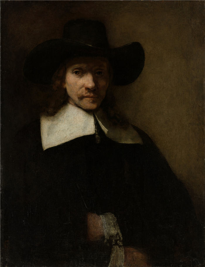 伦勃朗·范·瑞恩 (Rembrandt van Rijn，荷兰 ) 作品-一个男人的肖像 079