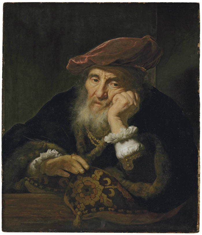 伦勃朗·范·瑞恩 (Rembrandt van Rijn，荷兰 ) 作品 - 沉思的老人 048