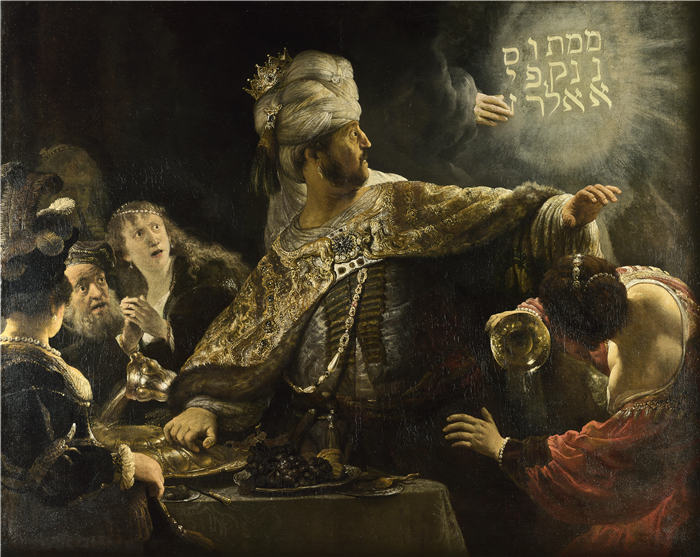 伦勃朗·范·瑞恩 (Rembrandt van Rijn，荷兰 ) 作品 《Belshazzar's Feast》009