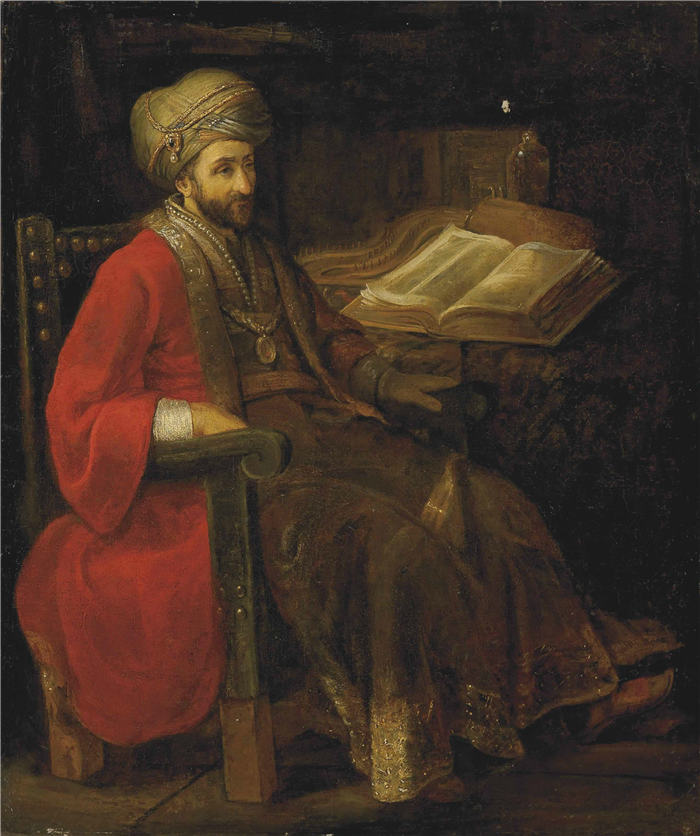 伦勃朗·范·瑞恩 (Rembrandt van Rijn，荷兰 ) 作品 -《大卫王读圣经》030