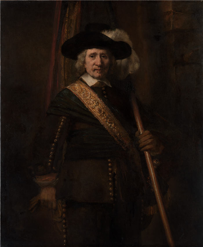 伦勃朗·范·瑞恩 (Rembrandt van Rijn，荷兰 ) 作品《旗手》029