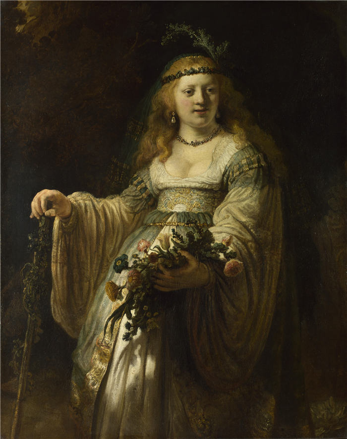 伦勃朗·范·瑞恩 (Rembrandt van Rijn，荷兰 ) 作品《Flora》139
