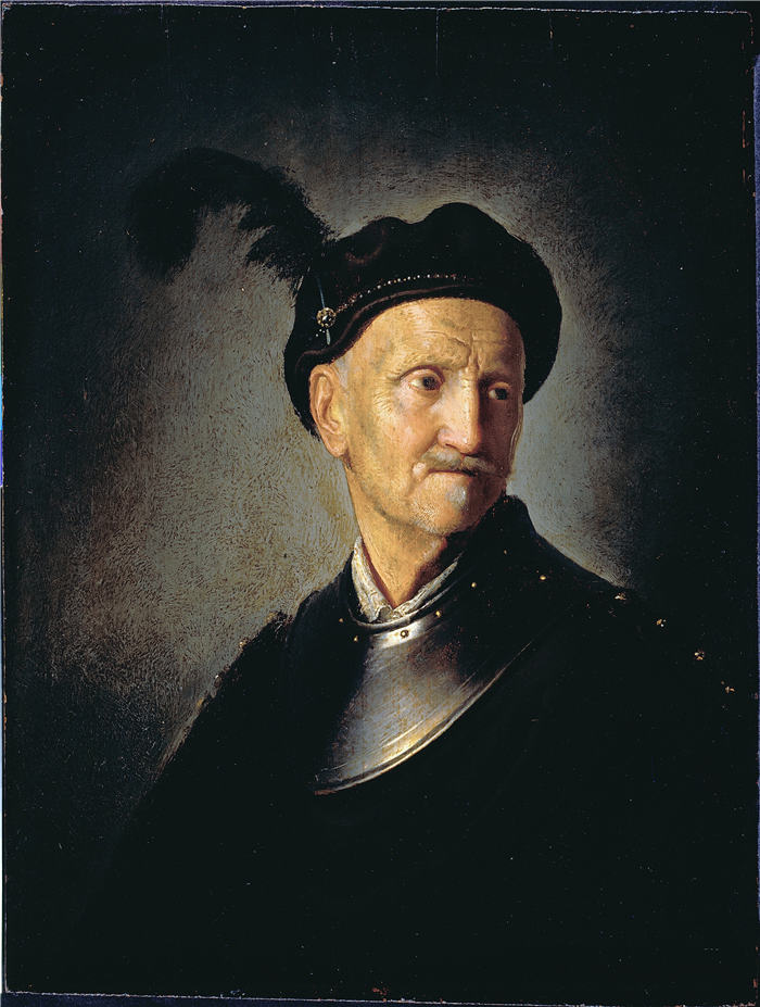 伦勃朗·范·瑞恩 (Rembrandt van Rijn，荷兰 ) 作品-男子半身像 112