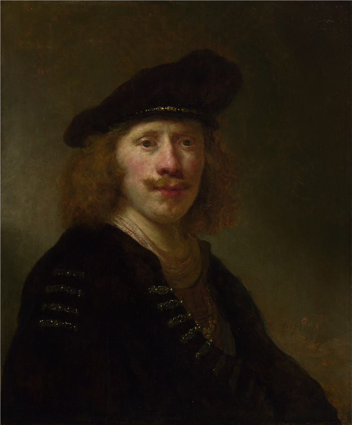 伦勃朗·范·瑞恩 (Rembrandt van Rijn，荷兰 ) 作品 -年轻男人肖像 083