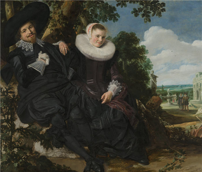 弗兰斯·哈尔斯（Frans Hals，荷兰）高清作品-《伊萨克·阿布拉姆兹的结婚照》》07