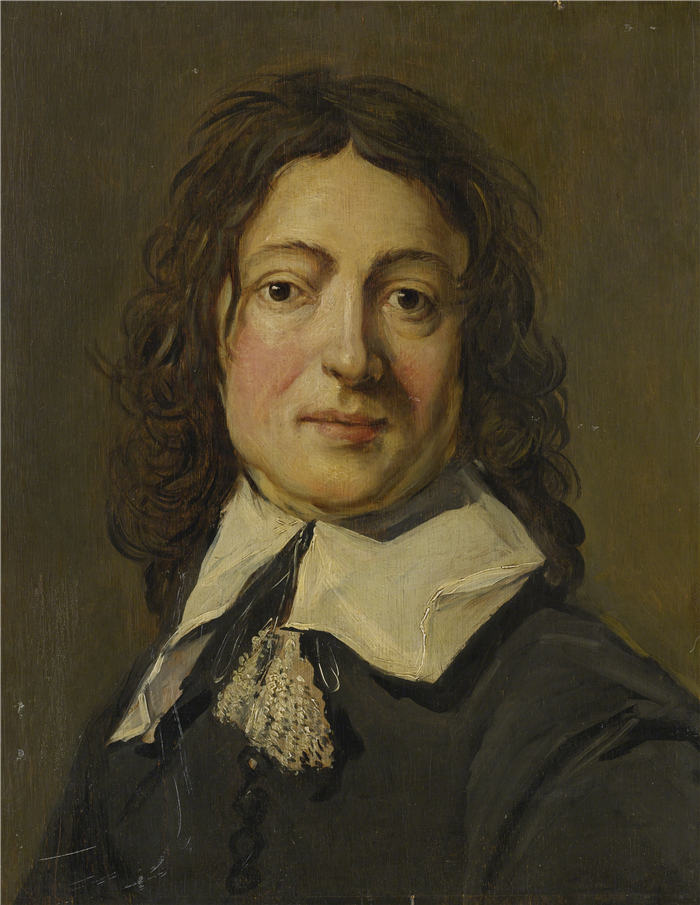 弗兰斯·哈尔斯（Frans Hals，荷兰）高清作品-《卷发男人肖像》24