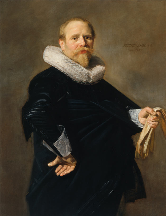 弗兰斯·哈尔斯（Frans Hals，荷兰）高清作品-《一个男人的画像》09
