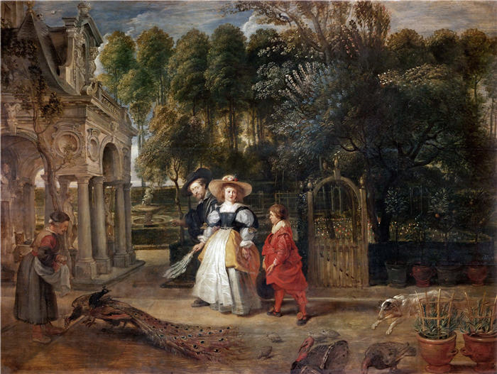 ·保罗·鲁本斯（ Peter Paul Rubens）高清作品-《庭园中的鲁本斯与海伦娜》（061）