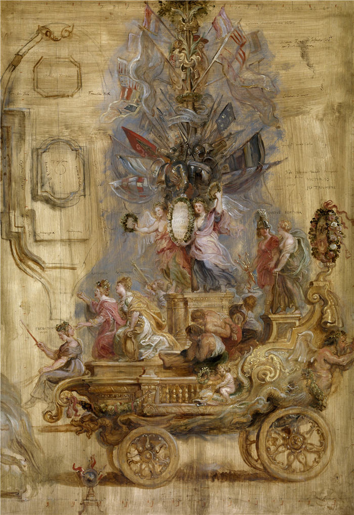 彼得·保罗·鲁本斯（ Peter Paul Rubens）高清作品-《The triumphal chariot in honor of the victory in Callot》（033）