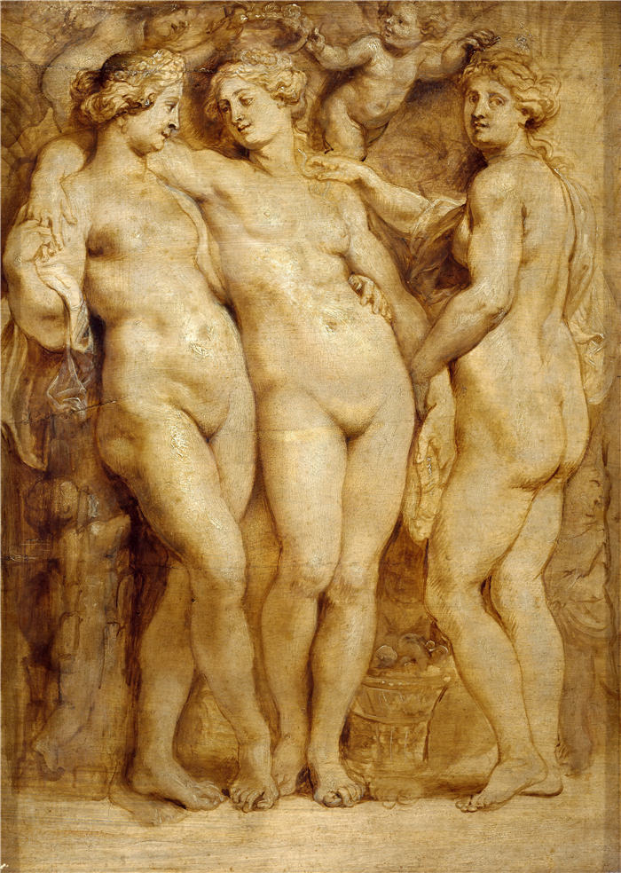 彼得·保罗·鲁本斯（ Peter Paul Rubens）高清作品-《三美神油画》（047）