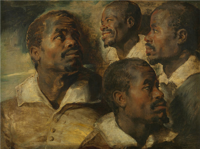 彼得·保罗·鲁本斯（ Peter Paul Rubens）高清作品-《四个黑人头》（006）