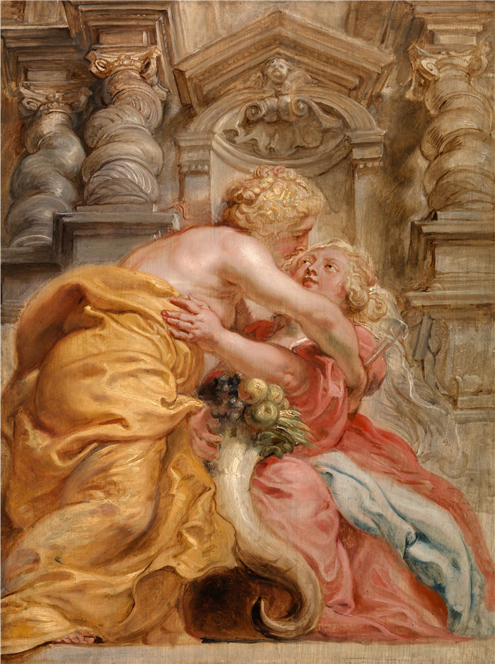 彼得·保罗·鲁本斯（ Peter Paul Rubens）高清作品- 《拥抱 peace embracing plenty》（041）