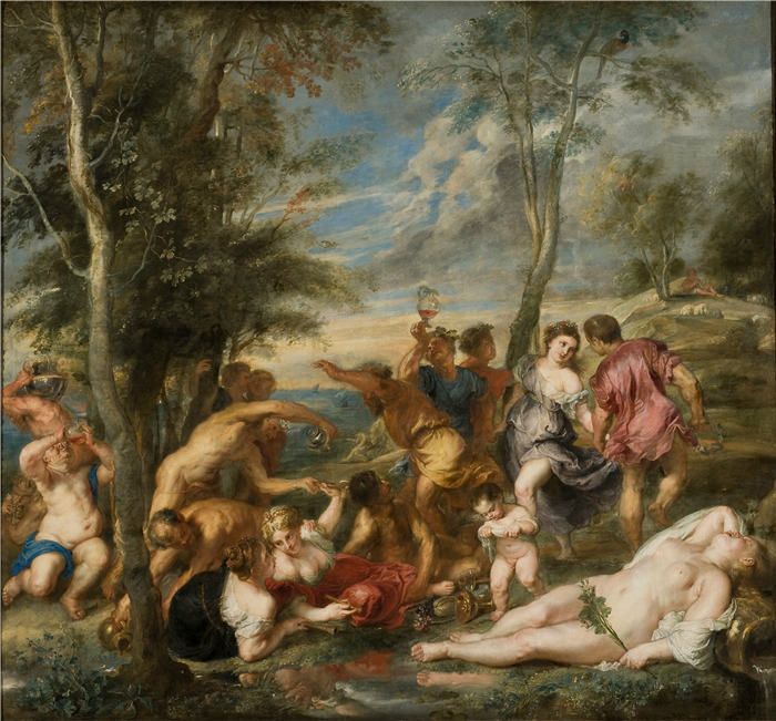 彼得·保罗·鲁本斯（ Peter Paul Rubens）高清作品-《酒神祭,酒神》（166）
