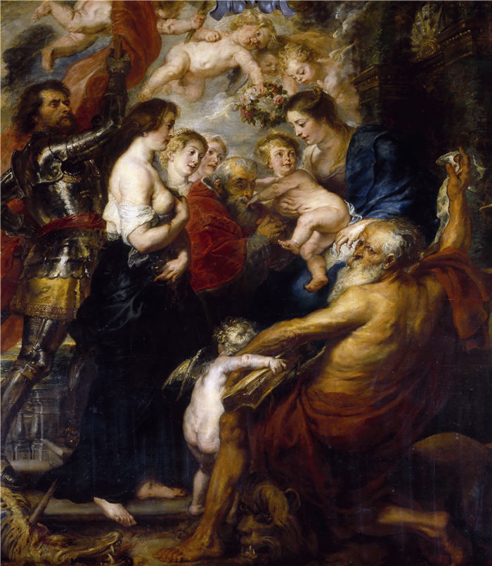 彼得·保罗·鲁本斯（ Peter Paul Rubens）高清作品-《The Virgin and Child surrounded by saints》（134）