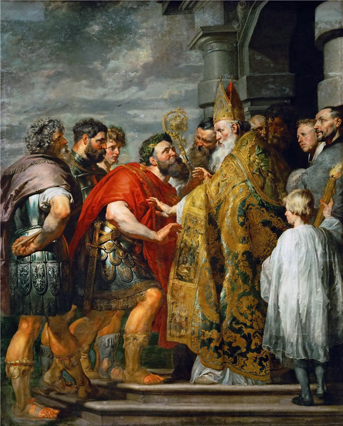 彼得·保罗·鲁本斯（ Peter Paul Rubens）高清作品-《圣安布罗斯和皇帝》（242）