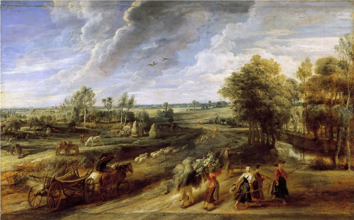 彼得·保罗·鲁本斯（ Peter Paul Rubens）高清作品-《收获后的归程》（305）