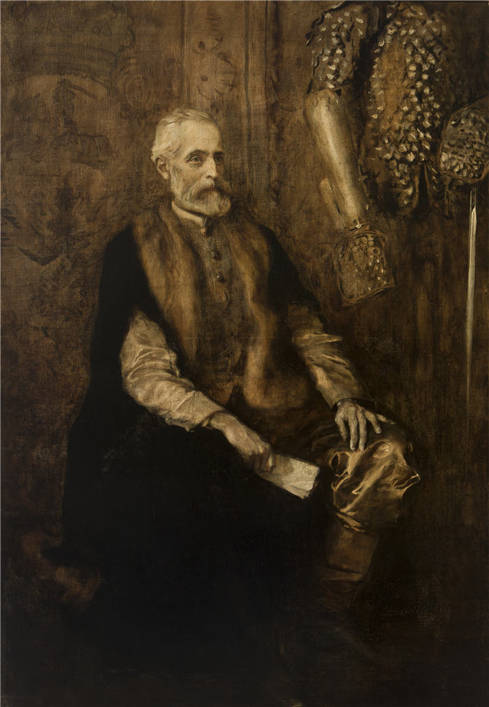 特奥多尔·阿克森托维奇（Teodor Axentowicz，波兰画家）高清作品- - 瓦迪斯瓦夫·恰尔托雷斯基王子（1828-1894）的肖像