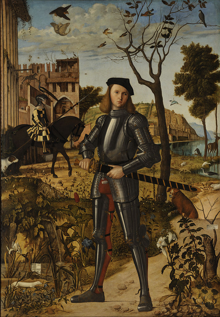 维托雷·卡尔帕乔（Vittore Carpaccio）-风景中的年轻骑士 1505年 超清2