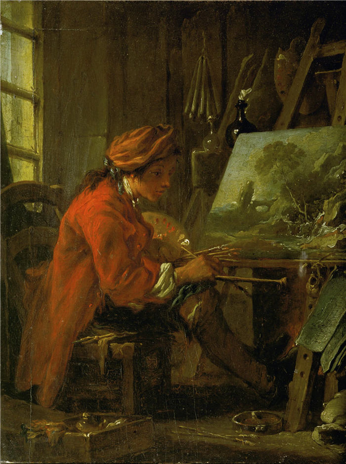 弗朗索瓦·布歇（François Boucher）- 《画家在他的画室里》(19)
