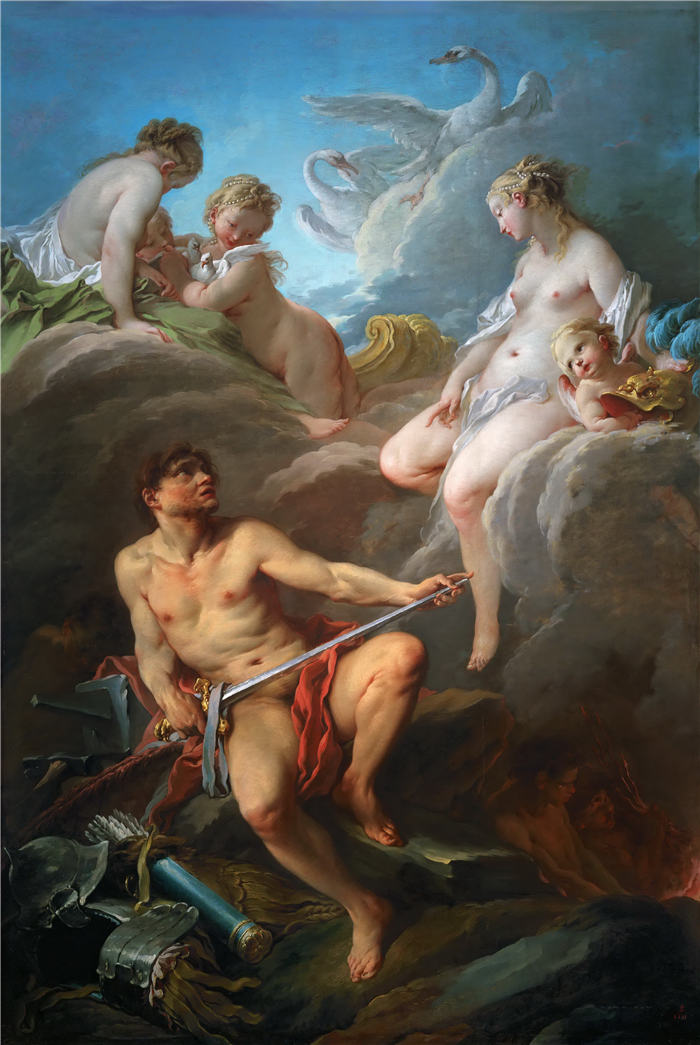 弗朗索瓦·布歇（François Boucher）-《维纳斯请求锻造勇士的武器 Venus Demanding Arms from Vulcan for Aeneas》 (4)