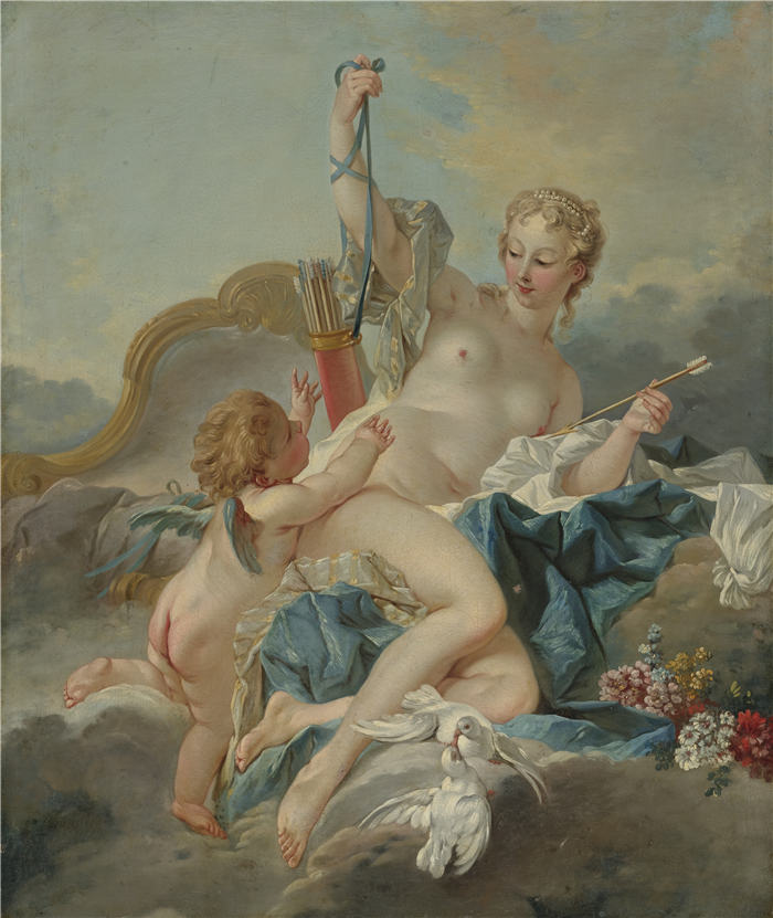 弗朗索瓦·布歇（François Boucher）- 《维纳斯解除丘比特武装 Venus disarming Cupid》(48)