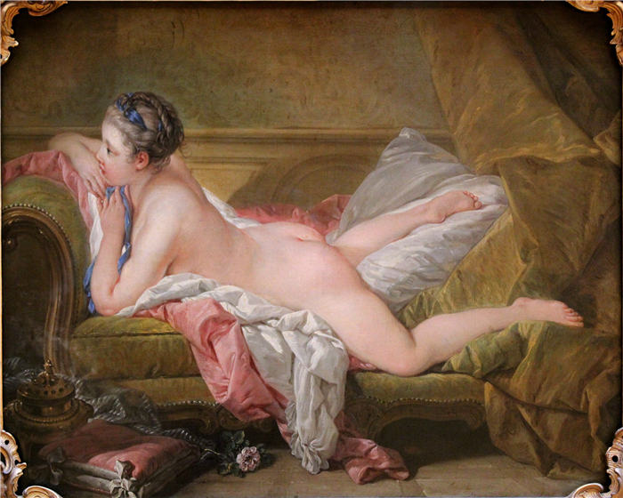 弗朗索瓦·布歇（François Boucher）- 《躺在沙发上的女孩》(71)