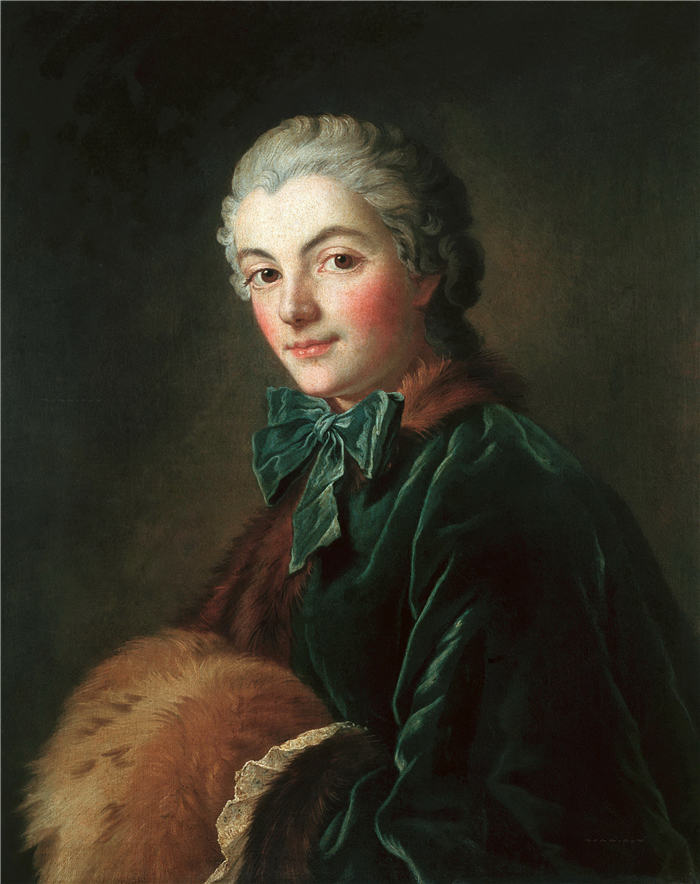 弗朗索瓦·布歇（François Boucher）-《一个女人肖像》 (93)