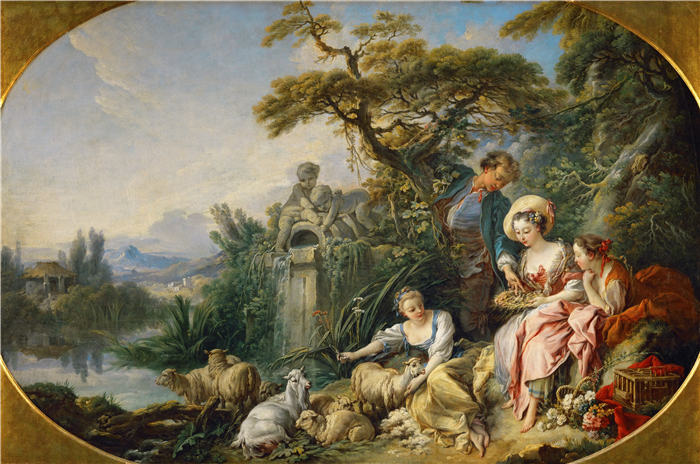 弗朗索瓦·布歇（François Boucher）- 《牧羊人的礼物 The Shepherd’s Present》(27)