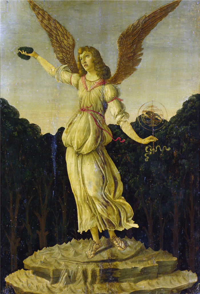 桑德罗·波提切利（Sandro Botticelli，意大利画家）作品-《另一边的女士》